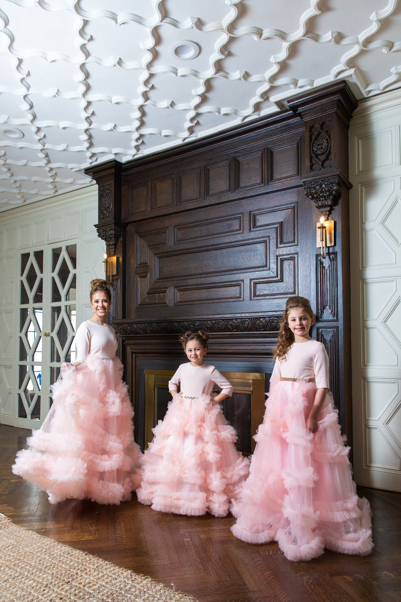 Girls Twirl Tulle Pink Gown Girls 10 / Pink