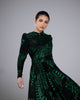 Ruched Emerald Gown