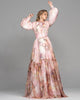 Garden Rose Chiffon Gown