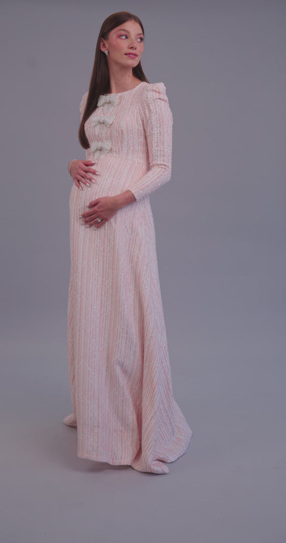 Blushing Bows Maternity Gown