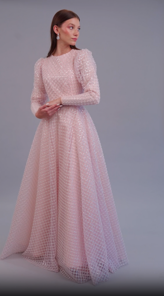 pink diamond dress Pacifica Lurex Zenya Cover-Up M / PINKD / 173 piece dress features sheer mesh with diamond embellishments and a hidden zip Pink Diamond in a Princessy