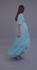 Light Blue Swiss Dot Maternity Gown