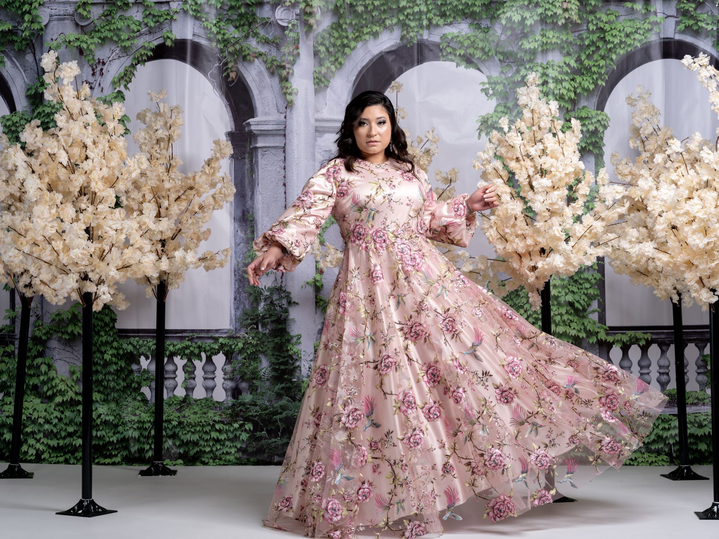 Blushing Gardens Gown | Liylah | Modest Gown Rental 16 / Pink / 12 Day Rental Blushing Gardens Gown | Liylah | Modest Gown Rental 16 / Pink / 12 Day Rental