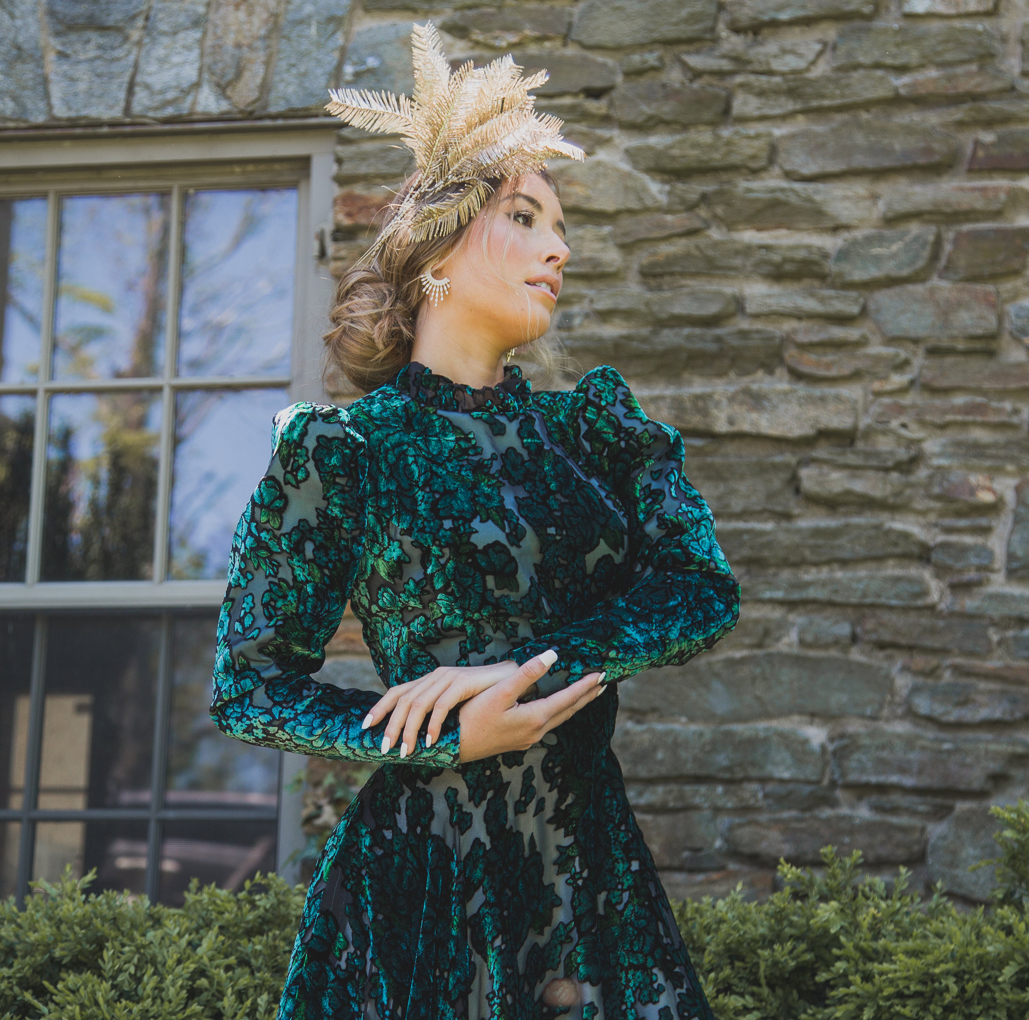 Crown Jewel Gown | Liylah | Modest Gown Rental 1X / Green / 12 Day Rental Crown Jewel Gown | Liylah | Modest Gown Rental 1X / Green / 12 Day Rental
