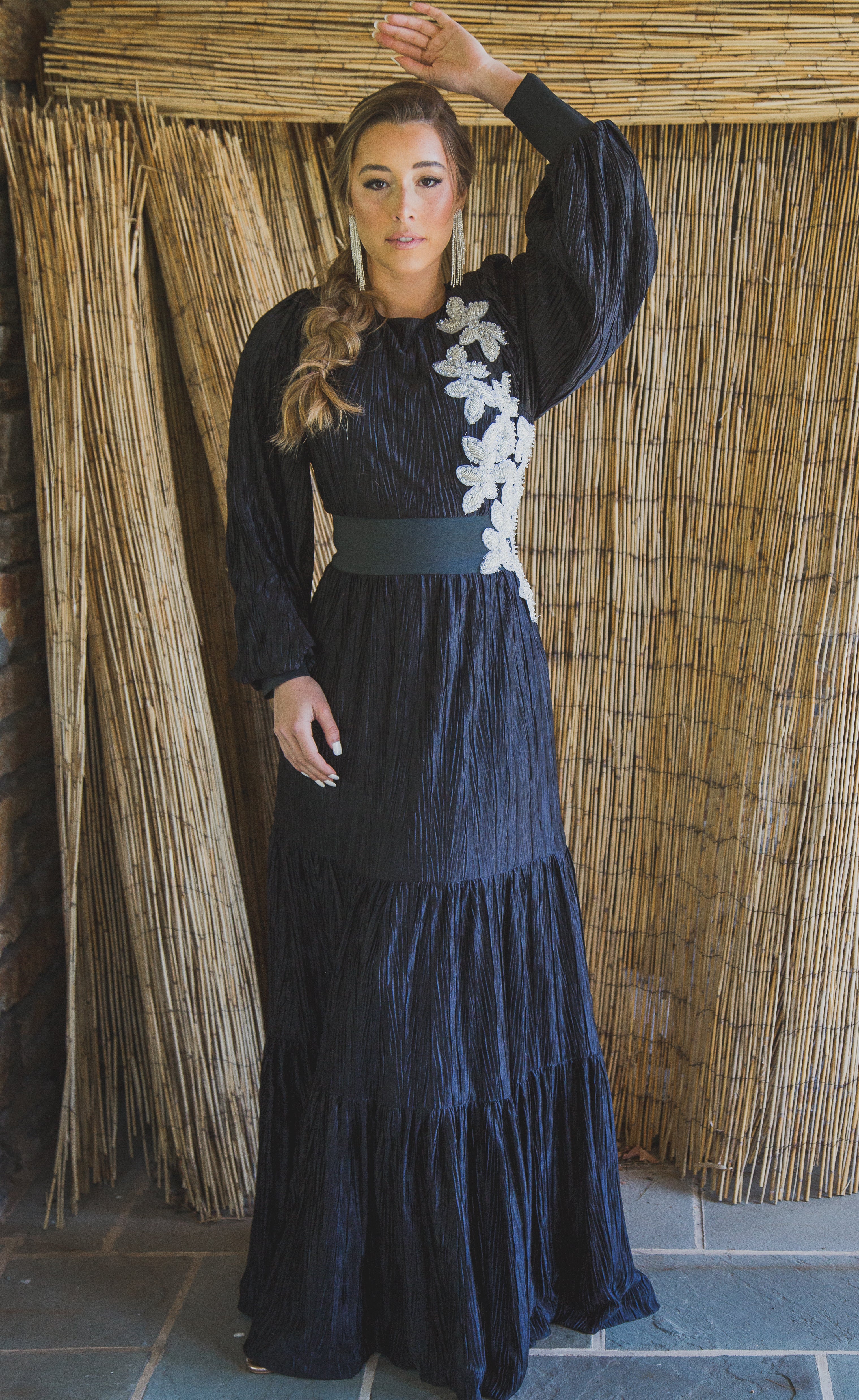 Chic Boho Gown | Liylah | Modest Gown Rental 12 / Black / 12 Day Rental Chic Boho Gown | Liylah | Modest Gown Rental 12 / Black / 12 Day Rental