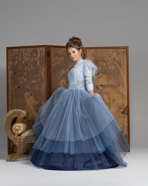 Pristine Tiered Girls Ball Gown Girls 18