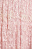 Needle & Thread ballerina pink Emiliana Gown fabric close-up.