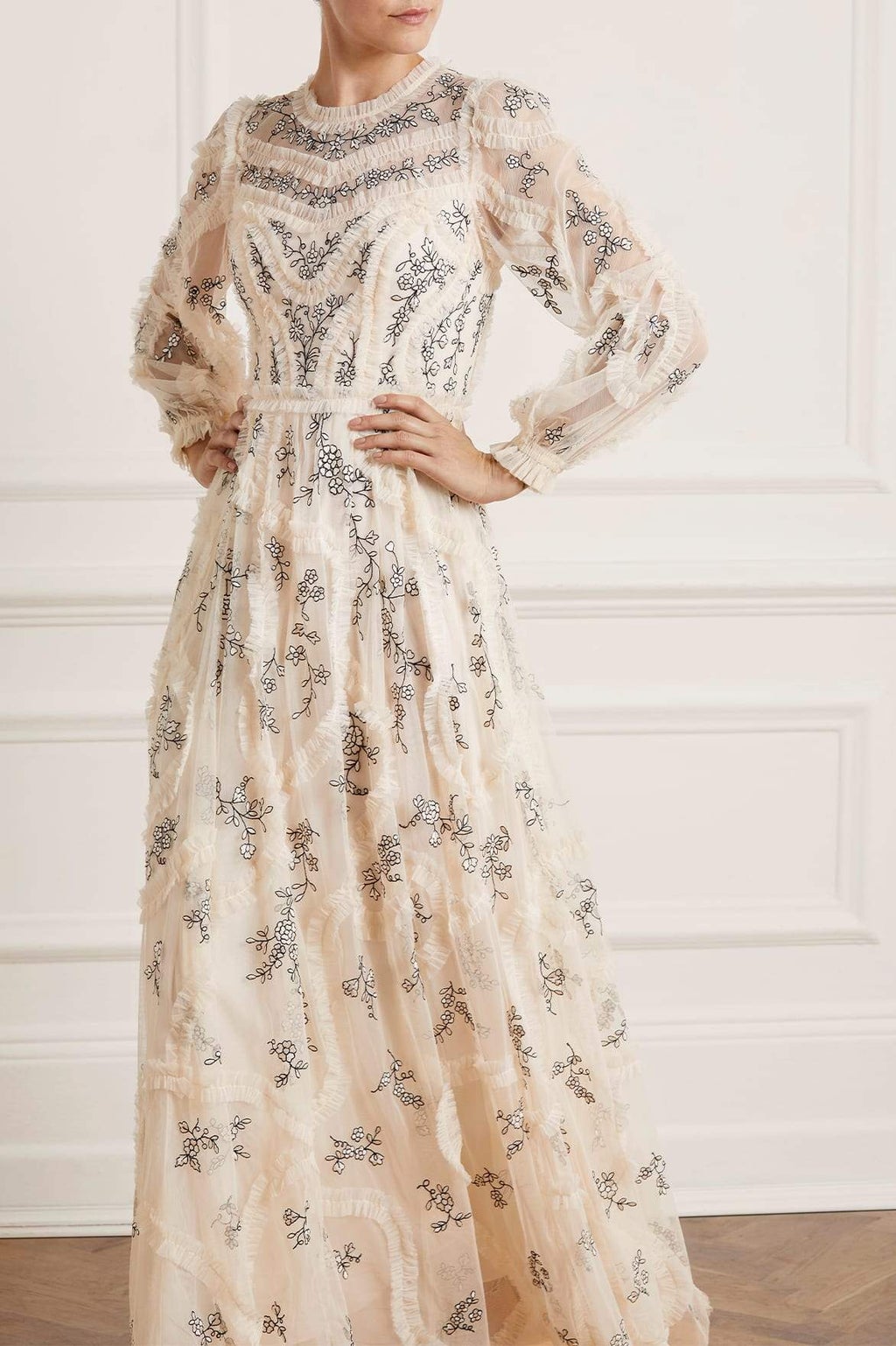 Ivory Toile Gown | Liylah | Modest Gown Rental 2 / Ivory / 12 Day Rental Ivory Toile Gown | Liylah | Modest Gown Rental 2 / Ivory / 12 Day Rental