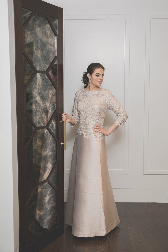 Silk A-Line Organza Gown – Liylah