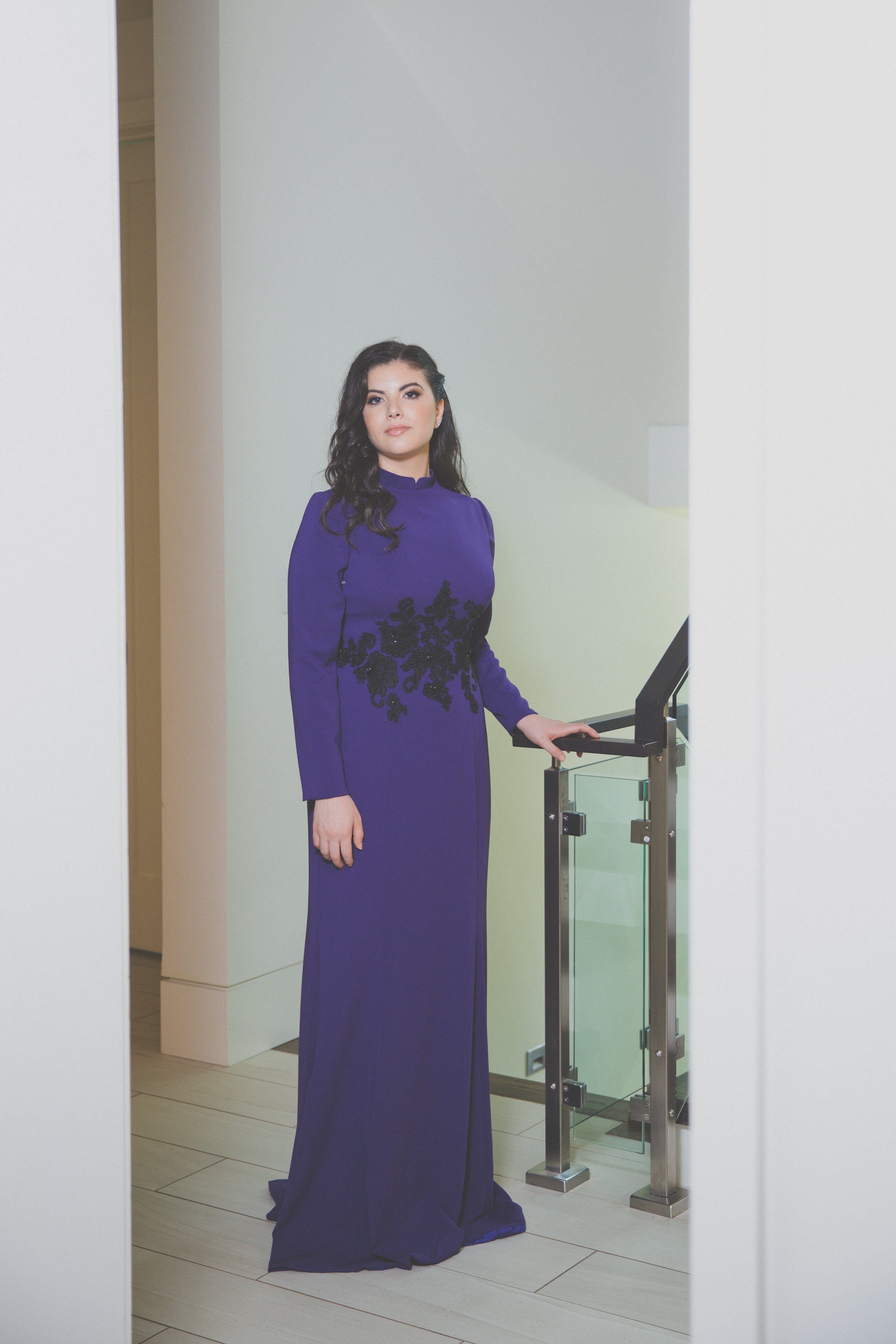 Eggplant Cape Gown Liylah Eggplant Cape Gown Liylah