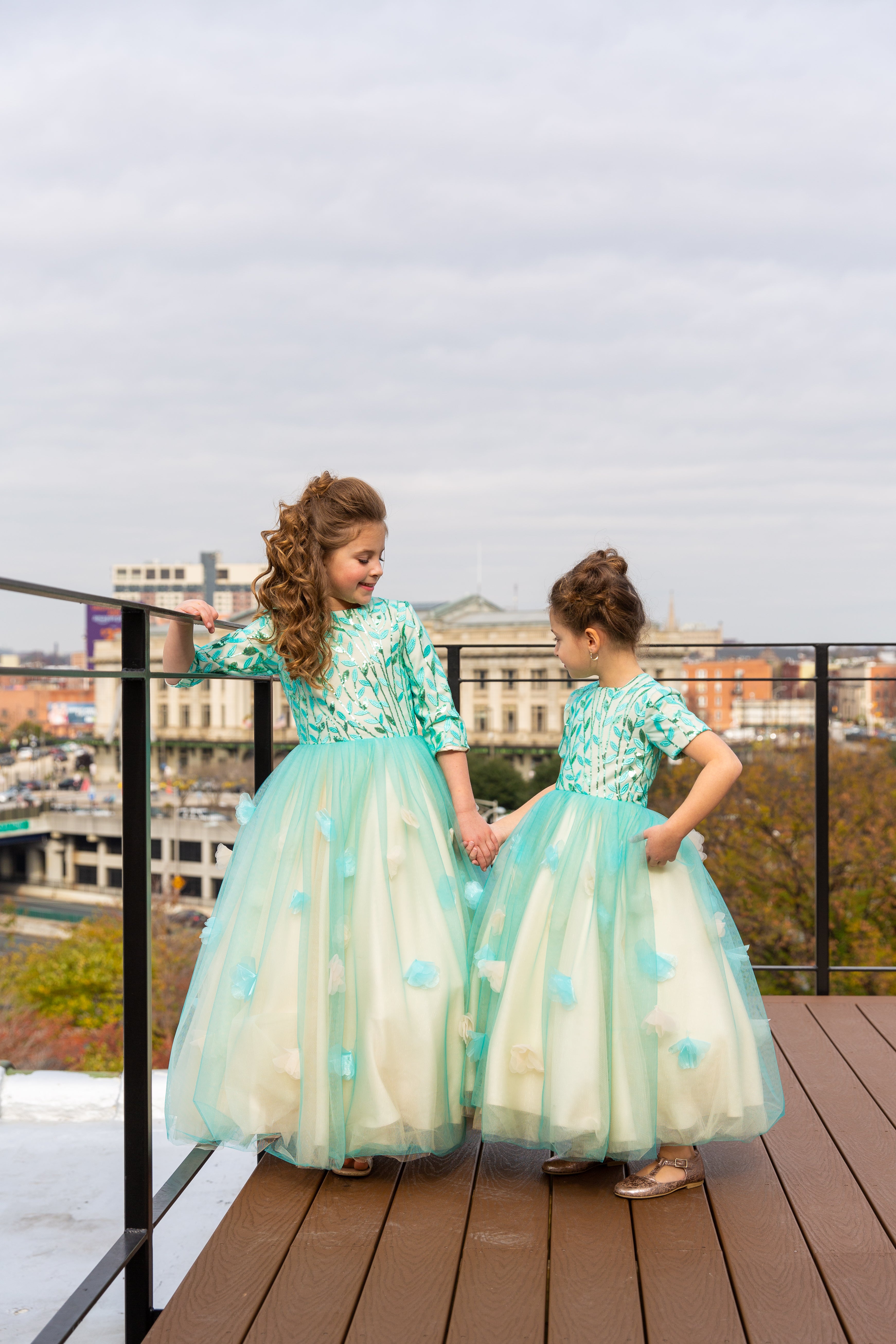 3D Sea & Sand Girls Gown 3D Sea & Sand Girls Gown