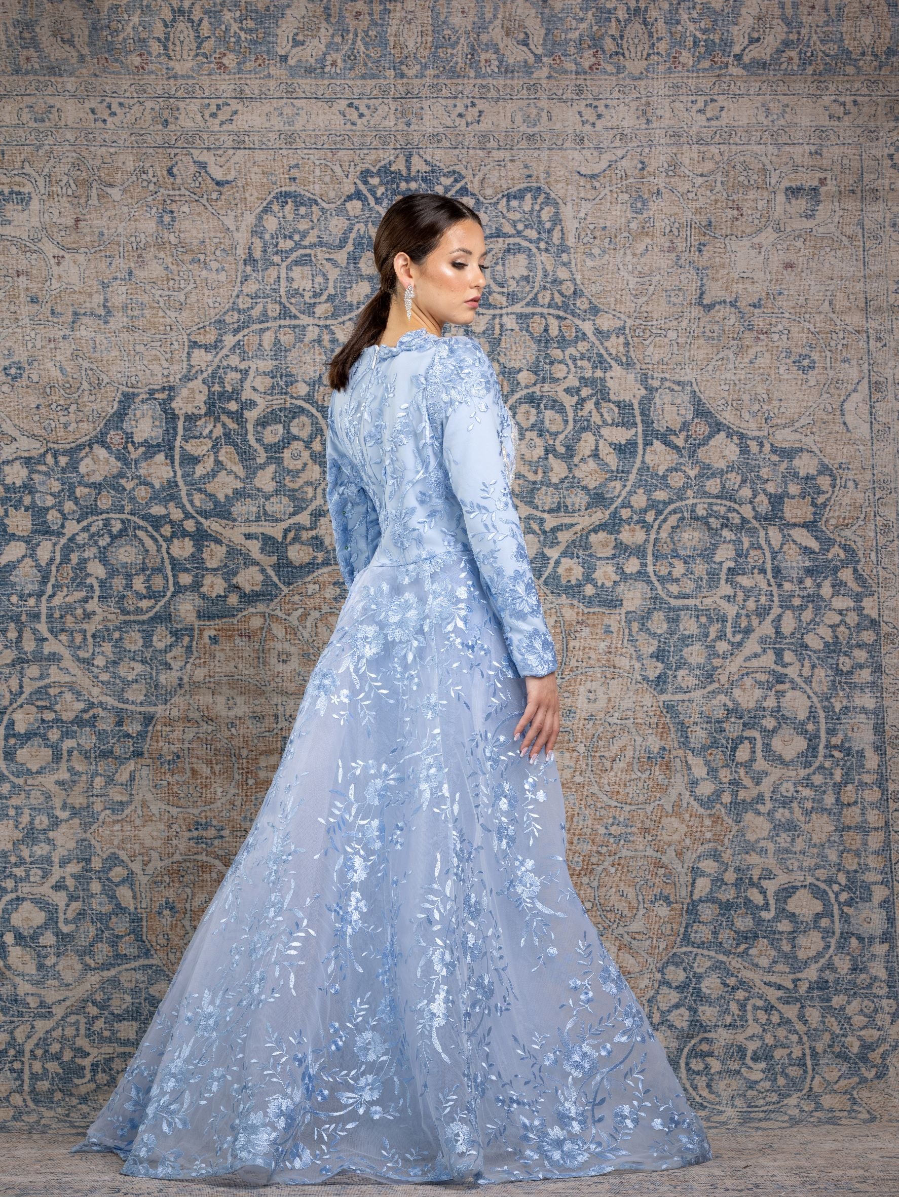 Serene Formality Gown | Liylah | Modest Gown Rental 10 / Light Blue / 2 WEEK Rental Serene Formality Gown | Liylah | Modest Gown Rental 10 / Light Blue / 2 WEEK Rental