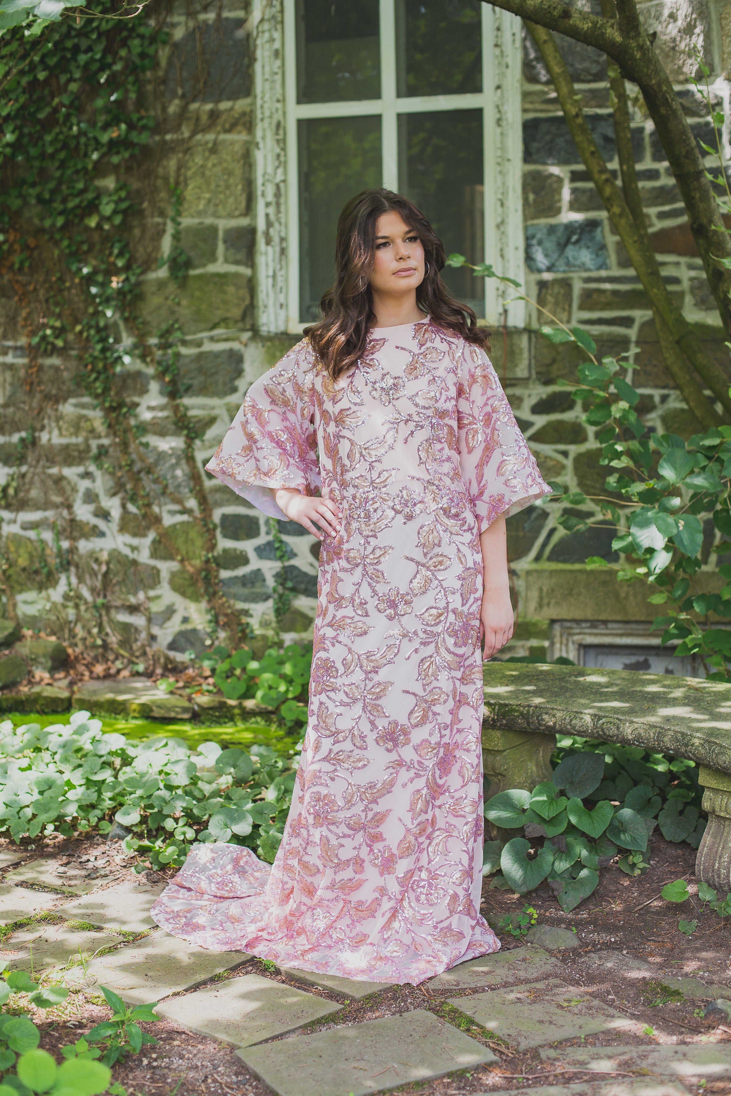Sweeping Bell Sleeve Gown | Liylah