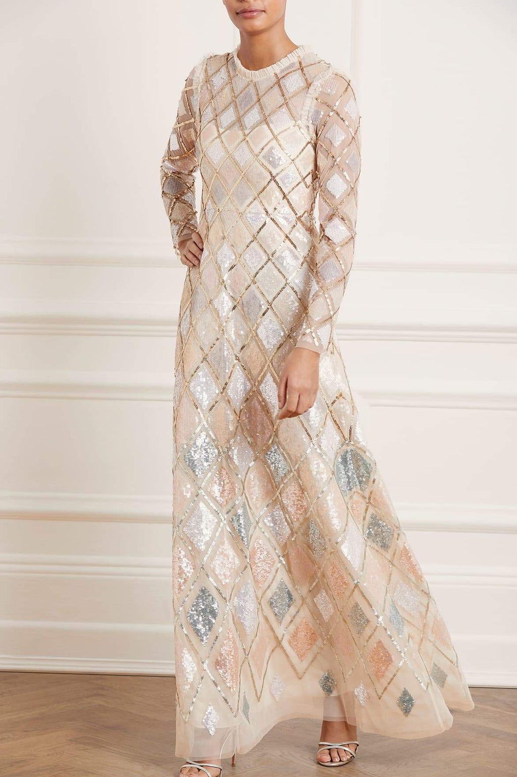 Shine Gown | Liylah | Modest Gown Rental 00 / Champagne / 12 Day Rental Shine Gown | Liylah | Modest Gown Rental 00 / Champagne / 12 Day Rental