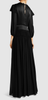 black and gold modest tznius evening gown dress