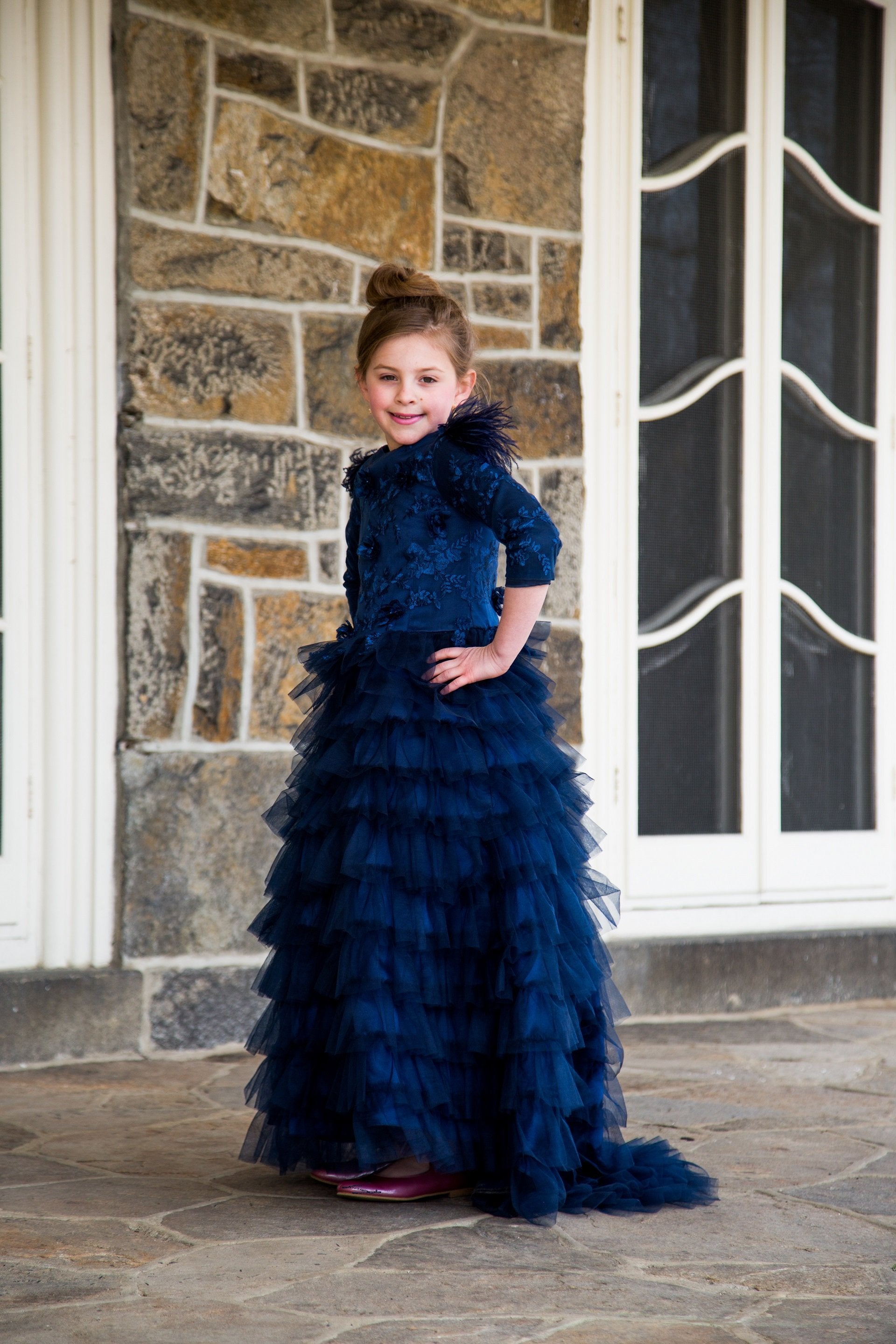 Tulle Tiered Girls Gown Girls 8 / 12 Day Rental Tulle Tiered Girls Gown Girls 8 / 12 Day Rental