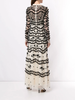 Ivory and black floral modest needle & thread evening gown 
