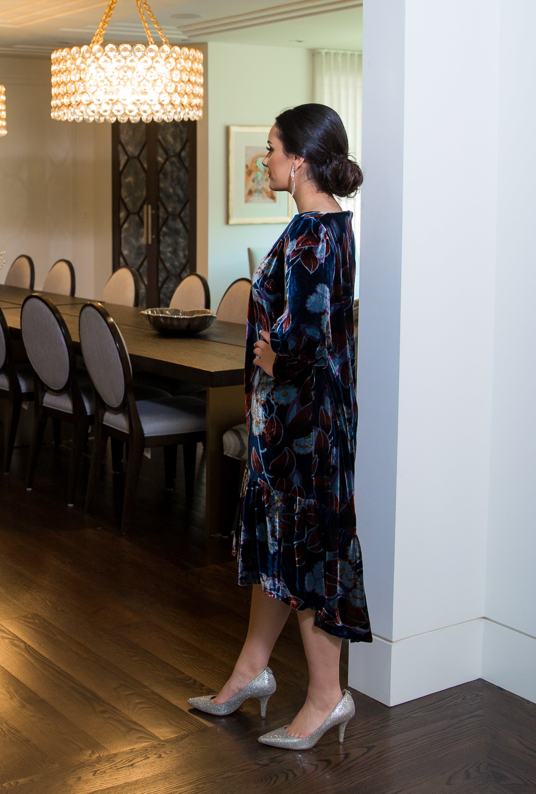 Velvet Foliage Cocktail Dress | Liylah Velvet Foliage Cocktail Dress | Liylah